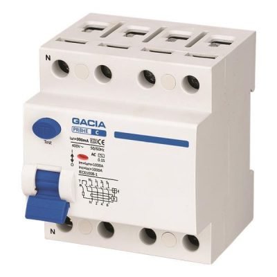 ΡΕΛΕ ΔΙΑΡΡΟΗΣ 4Χ63Α 10KA 300mA TYPE AC+S GACIA (500-37545)