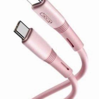 XO NB-Q226B Καλώδιο Φόρτισης – Data 60W Type-C σε Type-C 1m Ροζ (16.005.0250)