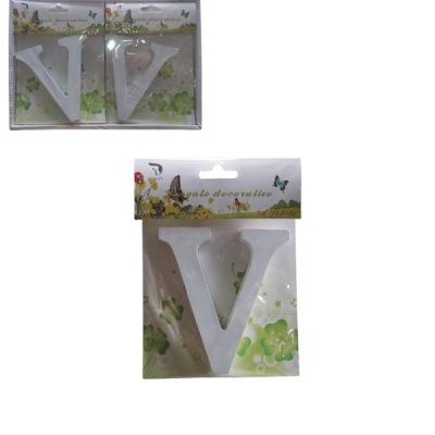 Ξύλινο γράμμα χειροτεχνίας “V” [30501317-V]