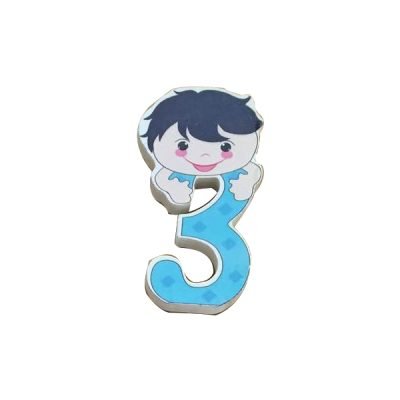 Ξύλινος αριθμός αγόρι “3”-τρία [30501335]