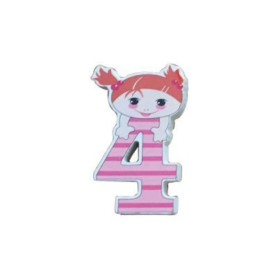 Ξύλινος αριθμός κορίτσι “4”-τέσσερα [30501346]