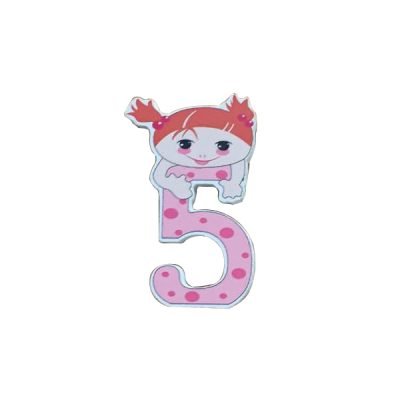 Ξύλινος αριθμός κορίτσι “5”-πέντε [30501347]