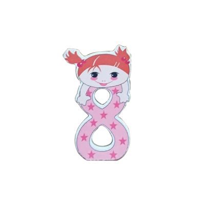 Ξύλινος αριθμός κορίτσι “8”-οχτώ [30501350]