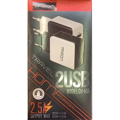 Φορτιστής ταχείας φόρτισης με δύο υποδοχές usb 1.5A και 2.1Α [30601310]