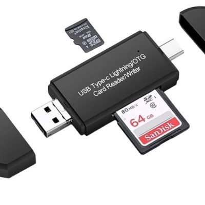 4in1 card reader Micro+2.0 A+Type C+Lightning (06.005.0110)