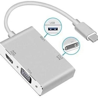 Μετατροπέας 4in1 Type-C σε HDMI VGA DVI USB3.0 (06.005.0072)