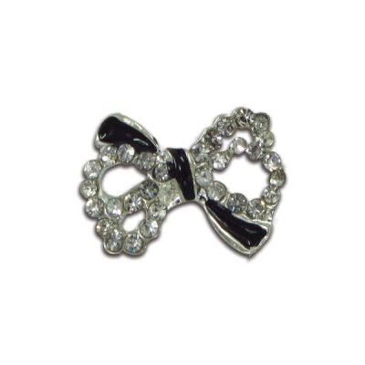 Μεταλλικό διακοσμητικό νυχιών φιόγκος μαύρος [40502057-269]