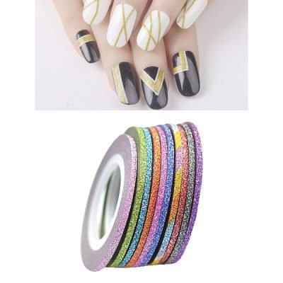 Πολύχρωμη διακοσμητική ταινία νυχιών 2mm [40502092-12]