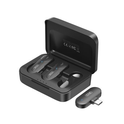 XO MKF09A TypeC 1 έως 2 ασύρματο μικρόφωνο κλιπ γιακά (16.001.0193)