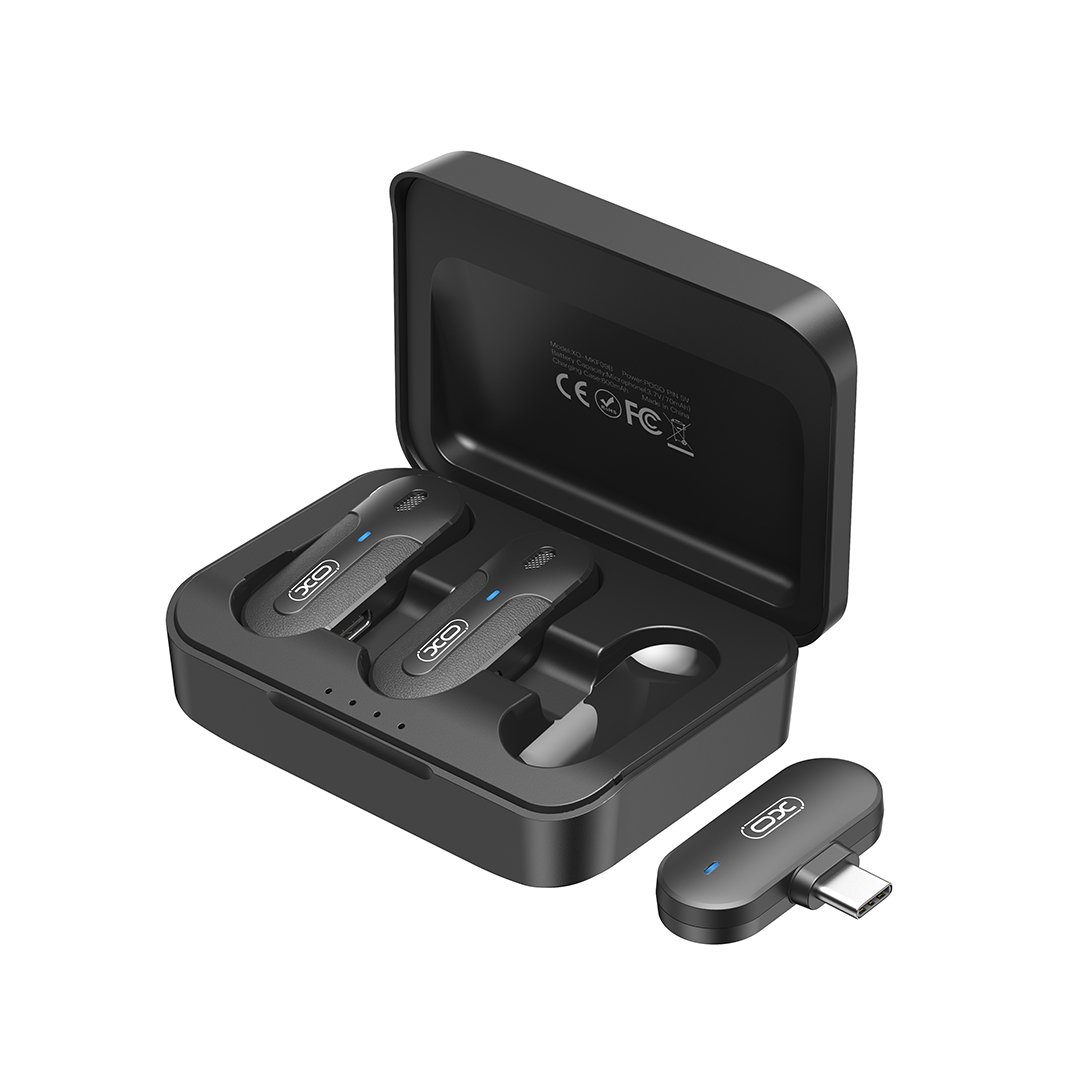 XO MKF09A TypeC 1 έως 2 ασύρματο μικρόφωνο κλιπ γιακά (16.001.0193)