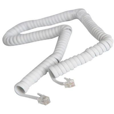 ΣΠΙΡΑΛ ΤΗΛΕΦΩΝΟΥ A.T. ΛΕΥΚΟ 4m 4P4C Rj11 (147-10065)