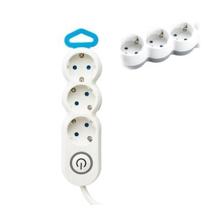 ΠΟΛΥΠΡΙΖΟ 3 ΘΕΣΕΩΝ ΜΕ ΚΑΛΩΔΙΟ ΟΒΑΛ ΚΑΙ ΔΙΑΚΟΠΤΗ 3X1,5mm 1,5m ΜΕ ΠΡΟΣΤΑΣΙΑ ΕΠΑΦΩΝ (147-62410)