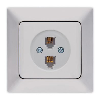 ΠΡΙΖΑ ΤΗΛΕΦΩΝΟΥ ΔΙΠΛΗ RJ 11 ΝΙΚΕΛ MAT (152-16214)