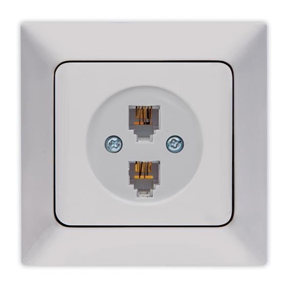 ΠΡΙΖΑ ΤΗΛΕΦΩΝΟΥ ΔΙΠΛΗ RJ 11 ΝΙΚΕΛ MAT (152-16214)