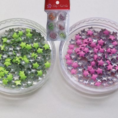 6 βαζάκια με διακοσμητικά στρας νυχιών [40502062]