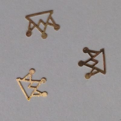 50 μεταλλικά διακοσμητικά νυχιών χρυσές κορώνες [40502059-14]