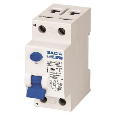 ΡΕΛΕ ΔΙΑΡΡΟΗΣ 2Χ32Α 6KA 30mA GACIA TYPE A (500-37501)