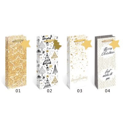 Χριστουγεννιάτικη σακούλα μπουκαλιού 37 x 11cm [70101947]