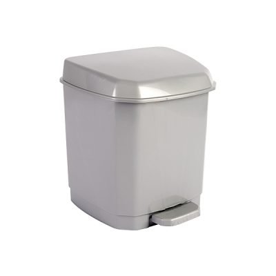 Γκρι πλαστικός κάδος απορριμάτων πεντάλ 7lt [78821024]
