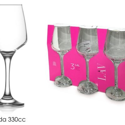 Σετ 3 ποτήρια κρασιού 330cc LAL [70608132]