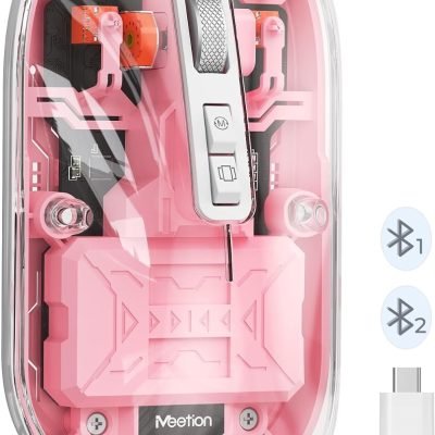 Meetion MT-BTM005 Ασύρματο Ποντίκι Ροζ (17.001.0046)