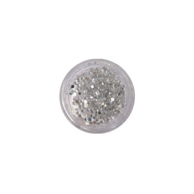 400 ασημί στρας στρογγυλά διαμαντάκια [40502009-1]