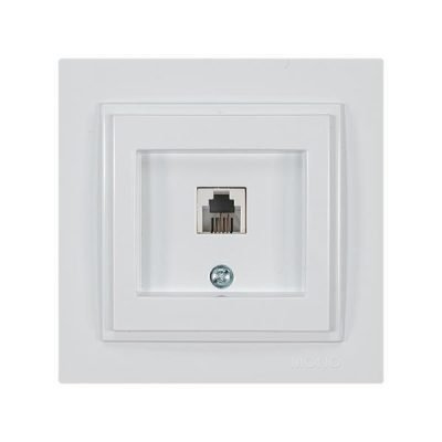 ΠΡΙΖΑ ΤΗΛΕΦΩΝΟΥ MONH RJ 11 ΛΕΥΚΗ (152-10138)