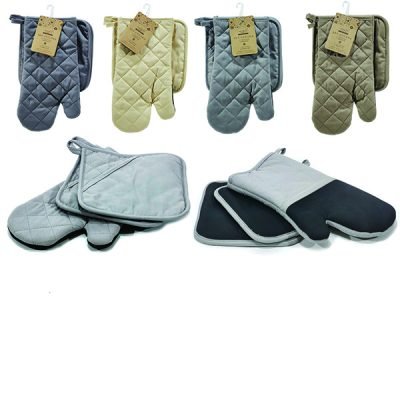 Σετ γάντι κουζίνας με 2 πιάστρες κουζίνας, αντιολισθητικά[77595600]