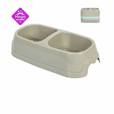 Πλαστικό διπλό μπόλ φαγητού σκύλου 0,5Lt [78810015]