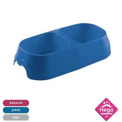 Πλαστικό διπλό μπόλ φαγητού σκύλου 1,4Lt [78810089]