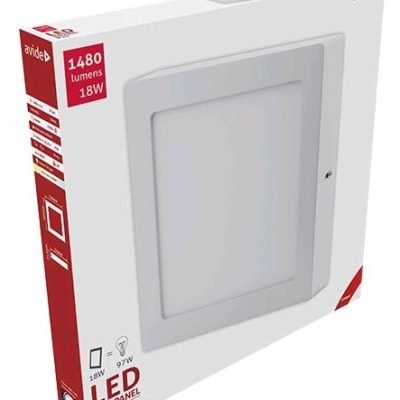 Avide LED Φωτιστικό Οροφής Επιτοίχιο Τετράγωνο Αλουμίνιο 18W Θερμό 3000K (15.001.0668)