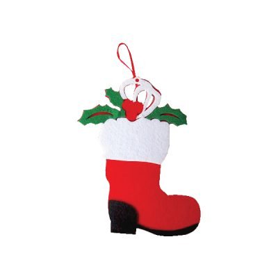 Υφασμάτινο Χριστουγεννιάτικο στολίδι μπότα [00001105]