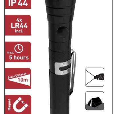 Entac Φακός με Τηλεσκοπικό Λαιμό 1W Αλουμινίου (15.007.0042)