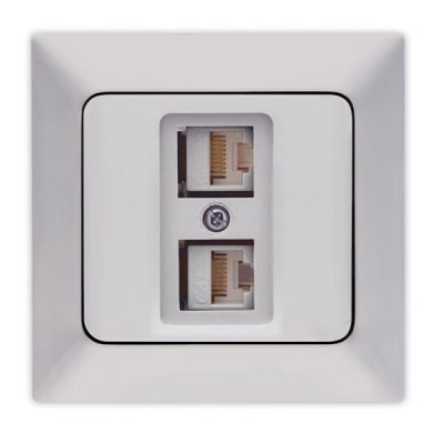 ΠΡΙΖΑ DATA ΔΙΠΛΗ CAT 6 RJ 45 ΝΙΚΕΛ MAT (152-16216)