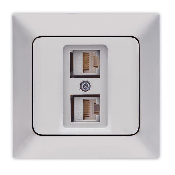 ΠΡΙΖΑ DATA ΔΙΠΛΗ CAT 6 RJ 45 ΝΙΚΕΛ MAT (152-16216)