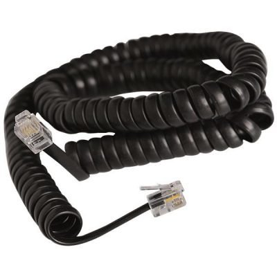 ΣΠΙΡΑΛ ΤΗΛΕΦΩΝΟΥ Α.Τ ΜΑΥΡO 2m 4P4C Rj11 (147-10066)