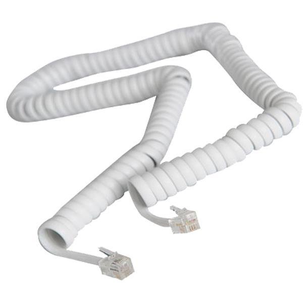 ΣΠΙΡΑΛ ΤΗΛΕΦΩΝΟΥ A.T. ΛΕΥΚΟ 2m 4P4C Rj11 (147-10064)