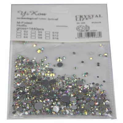 Φακελάκι με 1440 ιριδίζοντα στρασάκια νυχιών τύπου Zwarofski [40502102]