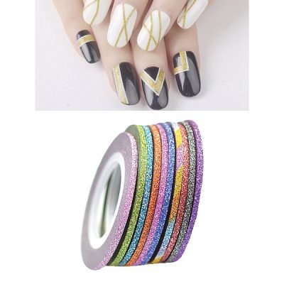 Ασημί διακοσμητική ταινία νυχιών 1mm [40502091-2]