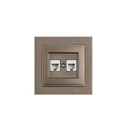 ΠΡΙΖΑ ΤΗΛΕΦΩΝΟΥ ΔΙΠΛΗ RJ 11 LIGHT FUME (152-10539)