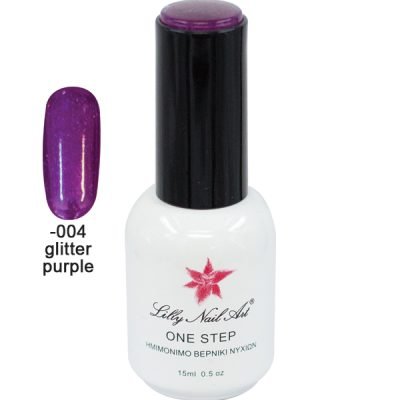Ημιμόνιμο μανό one step 15ml – Glitter purple [40504001-004]