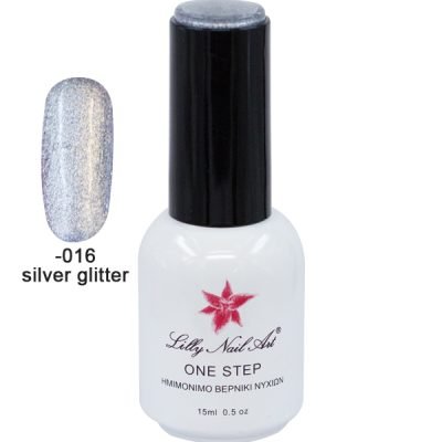 Ημιμόνιμο μανό one step 15ml – Silver glitter [40504001-016]