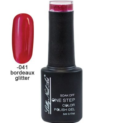 Ημιμόνιμο μανό one step 5ml – Bordeaux glitter [40504002-041]