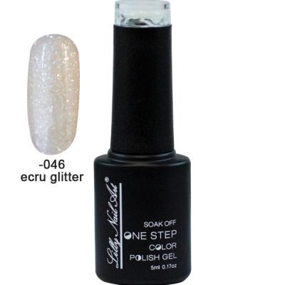 Ημιμόνιμο μανό one step 5ml – Ecru glitter [40504002-046]