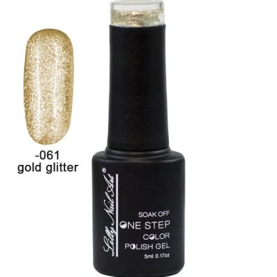 Ημιμόνιμο μανό one step 5ml – Gold glitter [40504002-061]