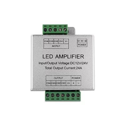 ΕΝΙΣΧΥΤΗΣ ΣΗΜΑΤΟΣ ΓΙΑ RGBW ΤΑΙΝΙΑ DC 6AX4 288W/12V 576W/24V (145-71473)