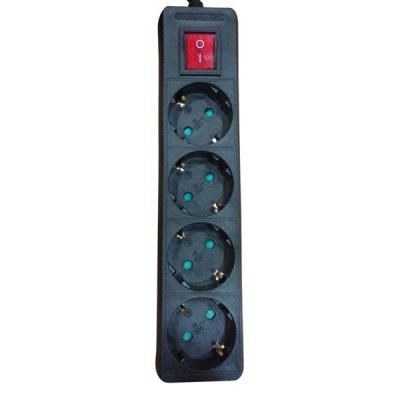 ΠΟΛΥΠΡΙΖΟ 4 ΚΑΛΩΔΙΟ 2m + ΔΙΑΚΟΠΤΗ ΜΑΥΡΟ ΜΕ ΠΡΟΣΤΑΣΙΑ ΕΠΑΦΩΝ (147-62074)