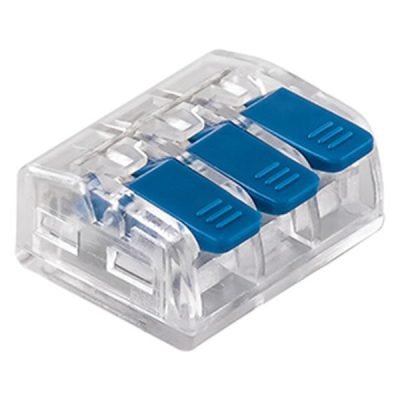 ΚΛΕΜΜΑ SL-413 3 ΘΕΣΕΩΝ ΜΕ ΥΠΟΔΟΧΗ 0,20-4mm 32Α 400V ΜΠΛΕ (147-11061)