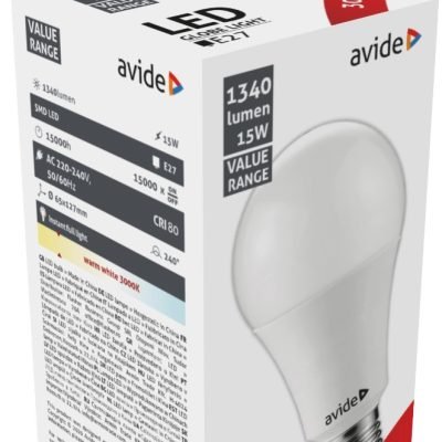 Avide LED Κοινή 15W E27 Θερμό 3000K Value (15.001.0326)