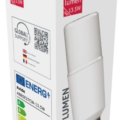 Avide LED Bright Stick Bulk T45 13.5W E27 Ψυχρό 6400K (15.001.0797)